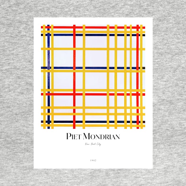 New York City by Mondrian with text by MurellosArt